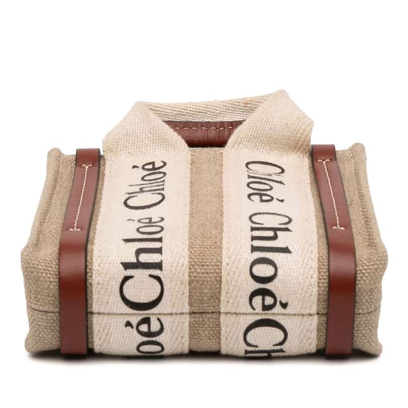 Chloé Nano Canvas Woody Satchel Brown Canvas Good condition - Inside View