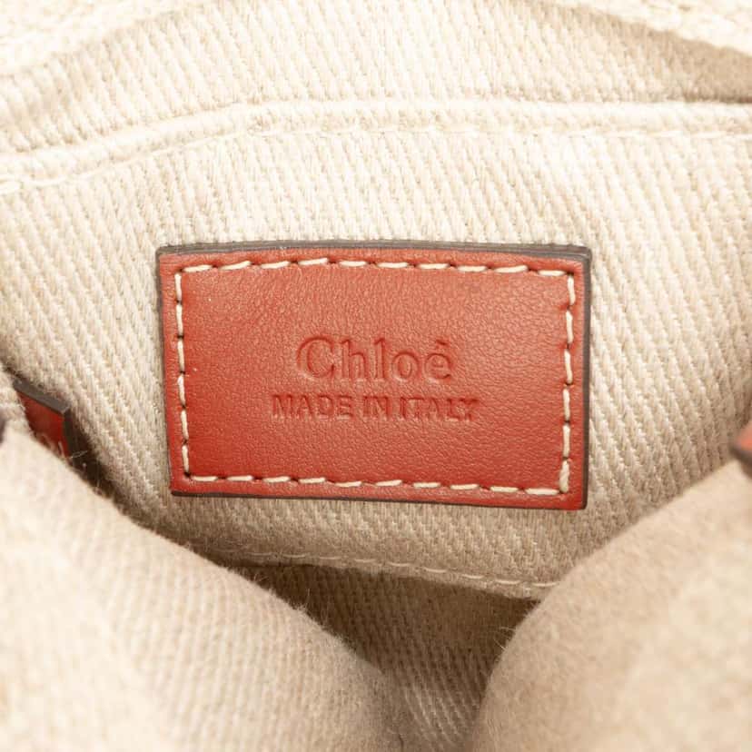 Chloé Nano Canvas Woody Satchel Brown Canvas Good condition - Box View