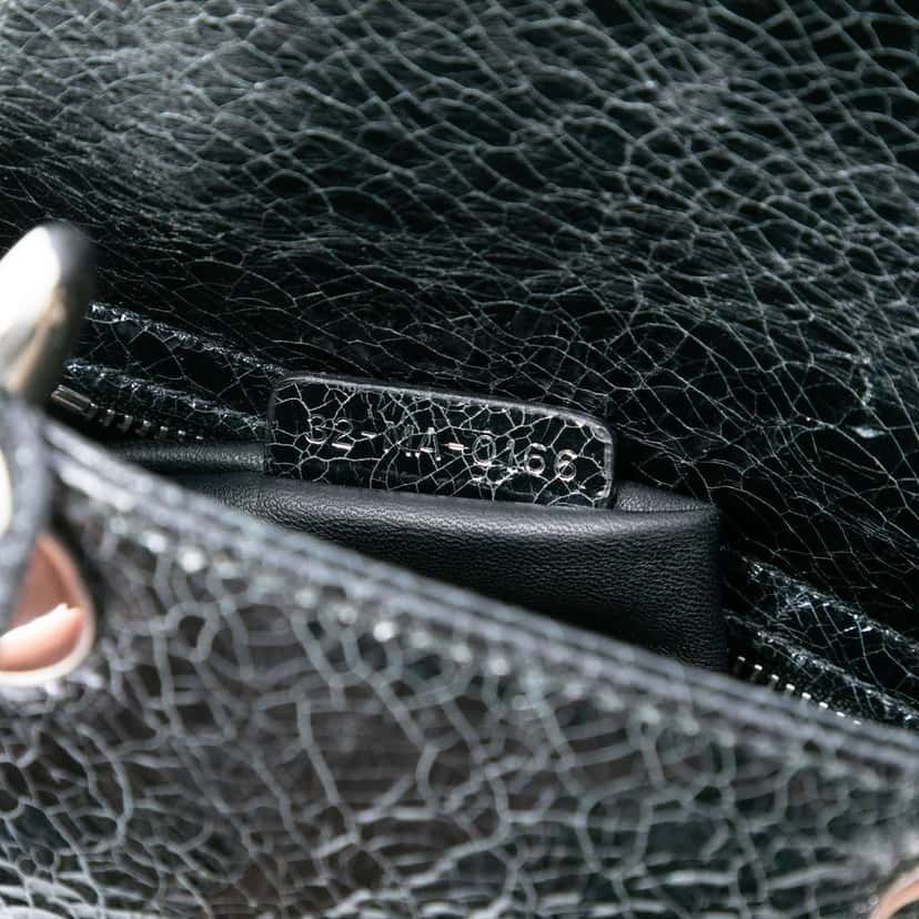 Dior Mini Deerskin Ceramic Effect Jeweled Swan Lady Dior Black Leather Good condition - Box View