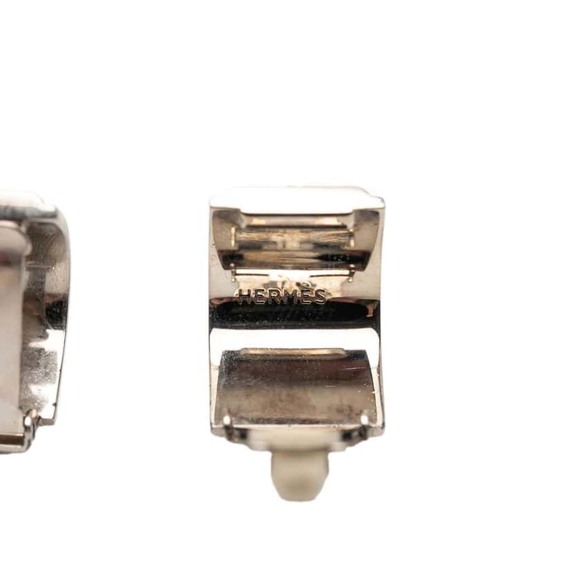 Hermès Enamel Dolphin Clip On Earrings Blue Good condition - Inside View