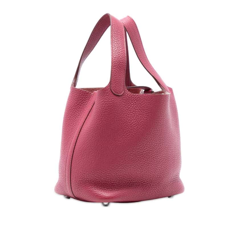 Hermès Clemence Picotin Lock 18 Red Leather Good condition - Back View