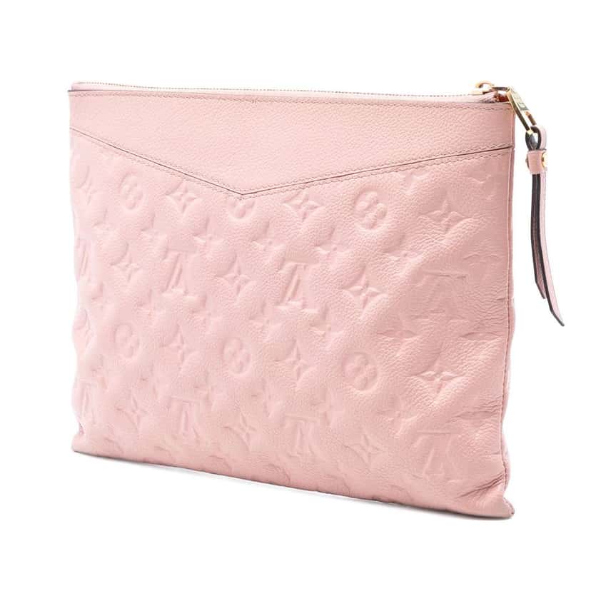 Louis Vuitton Monogram Empreinte Daily Pouch Pink Leather Good condition - Back View