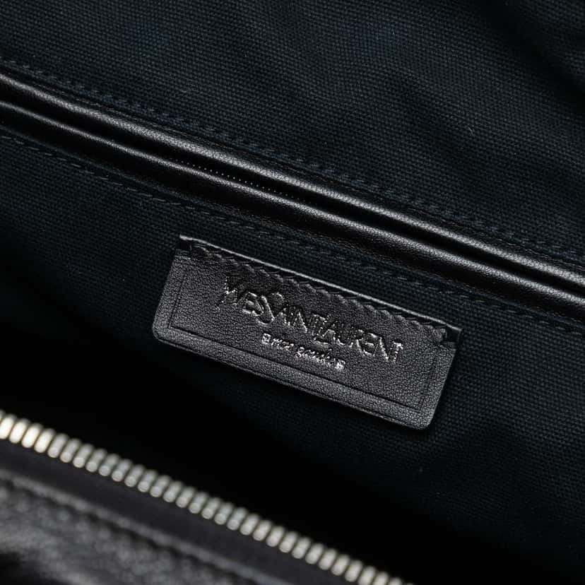 Saint Laurent Leather Studded Easy Y Tote Black Leather Good condition - Box View