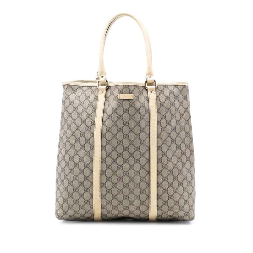 Gucci GG Supreme Joy Vertical Tote Brown Canvas Good condition - Front View