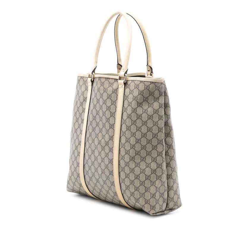 Gucci GG Supreme Joy Vertical Tote Brown Canvas Good condition - Back View