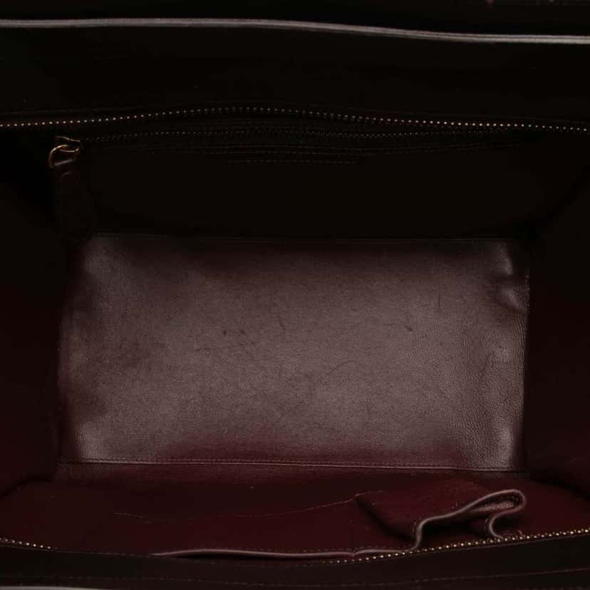 Celine Mini Tricolor Leather Luggage Tote Red Leather Good condition - Model View