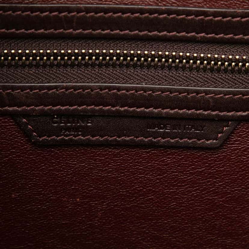 Celine Mini Tricolor Leather Luggage Tote Red Leather Good condition - Box View
