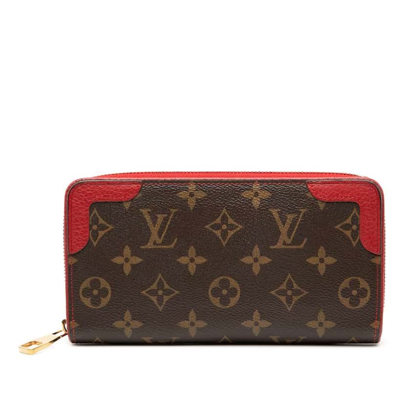 Louis Vuitton Monogram Retiro Zippy Wallet Brown Good condition - Front View