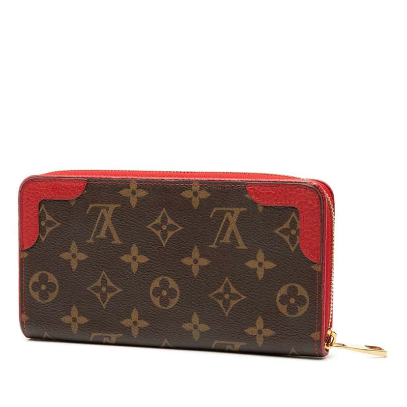 Louis Vuitton Monogram Retiro Zippy Wallet Brown Good condition - Back View