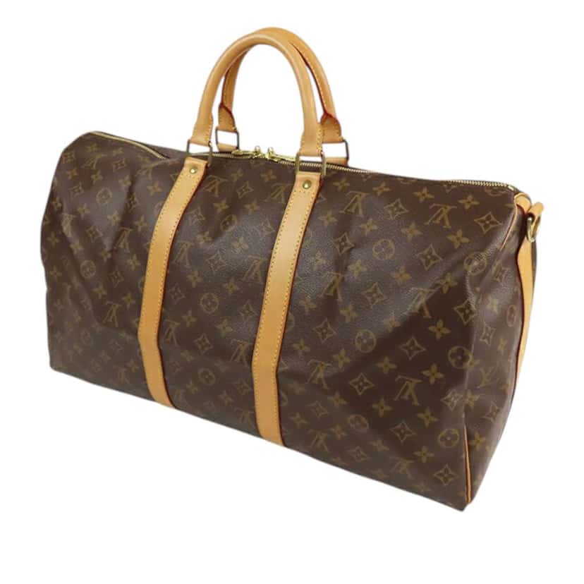 Louis Vuitton Monogram Keepall Bandouliere 50 Brown Good condition - Back View