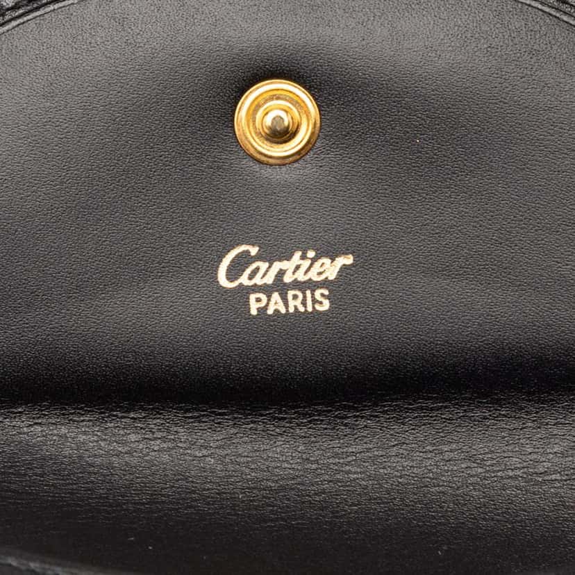 Cartier Leather Panthere Handbag Black Leather Good condition - Box View
