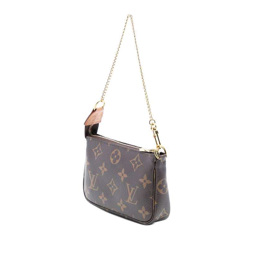 Louis Vuitton Monogram Mini Pochette Accessoires Brown Very good condition - Back View