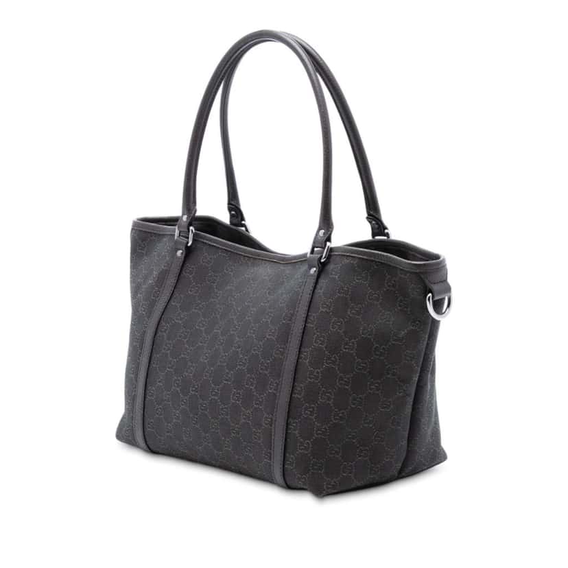 Gucci GG Denim Joy Tote Brown Denim Good condition - Back View