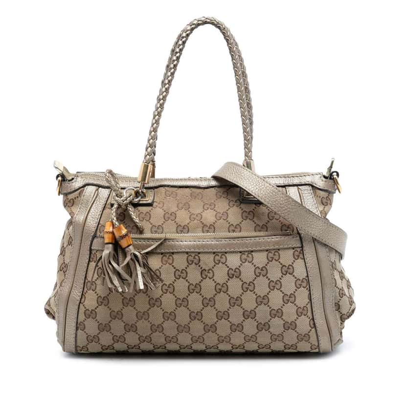 Gucci GG Canvas Bella Satchel Brown Canvas Good condition - Front View