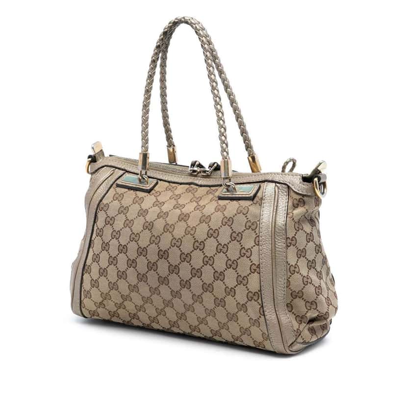 Gucci GG Canvas Bella Satchel Brown Canvas Good condition - Back View