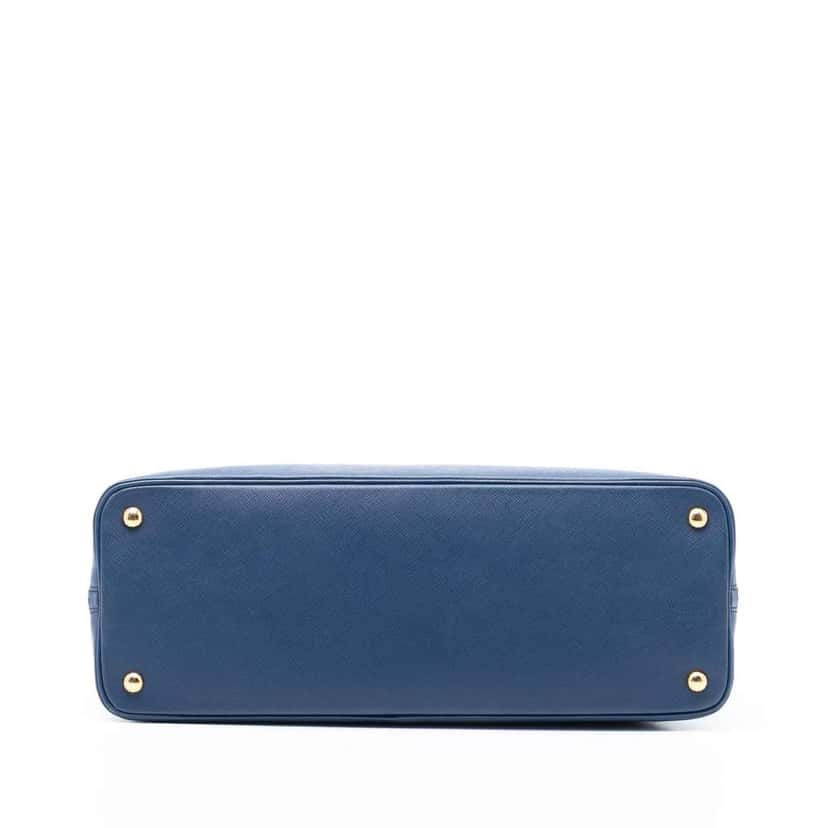 Prada Extra Large Saffiano Lux Promenade Satchel Blue Leather Very good condition - Inside View