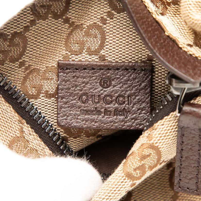 Gucci GG Canvas Double Pocket Belt Bag Brown Canvas Good condition - Box View