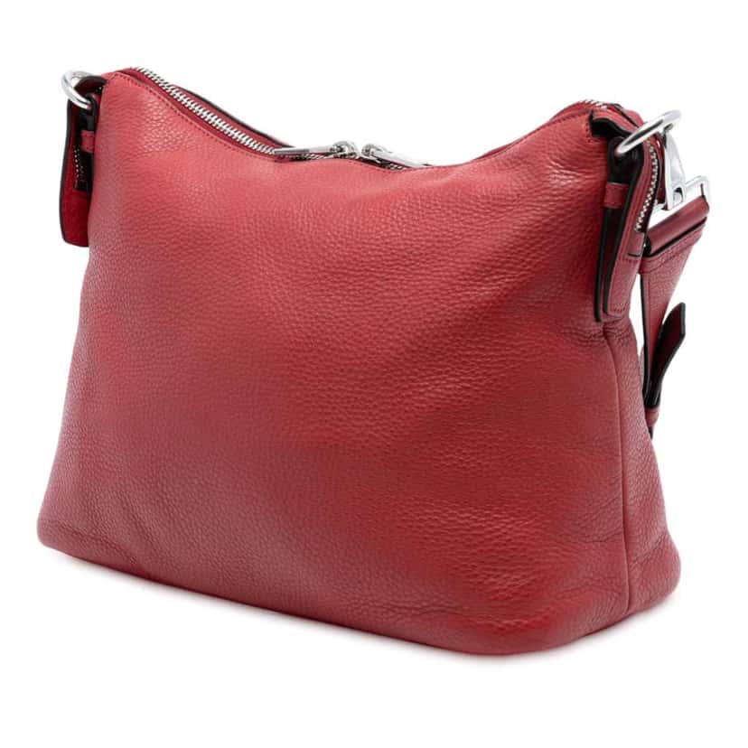 Prada Vitello Daino Shoulder Bag Red Leather Very good condition - Back View