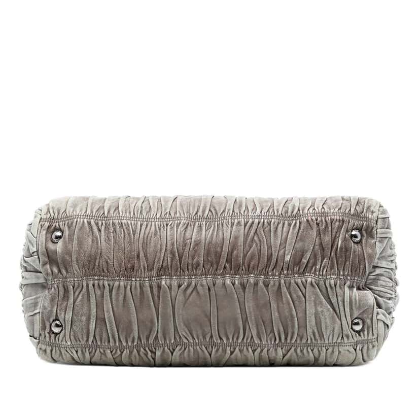 Prada Nappa Gaufre Ombre Satchel Grey Leather Very good condition - Inside View