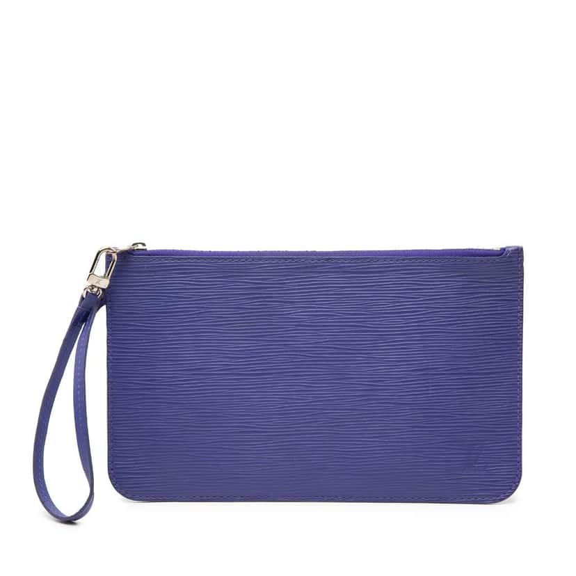 Louis Vuitton Epi Neverfull Pouch Purple Leather Very good condition - Front View