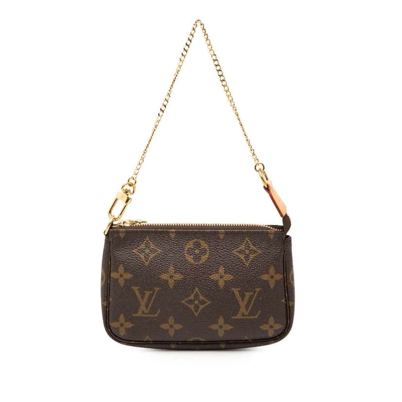 Louis Vuitton Monogram Mini Pochette Accessoires Brown Very good condition - Front View