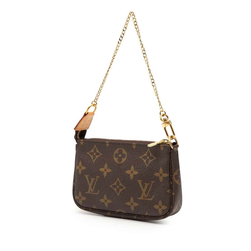 Louis Vuitton Monogram Mini Pochette Accessoires Brown Very good condition - Back View
