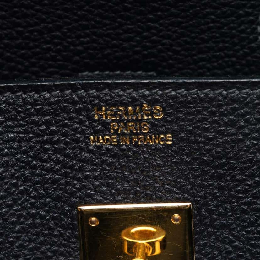 Hermès Togo Birkin Retourne 35 Blue Leather Good condition - Box View