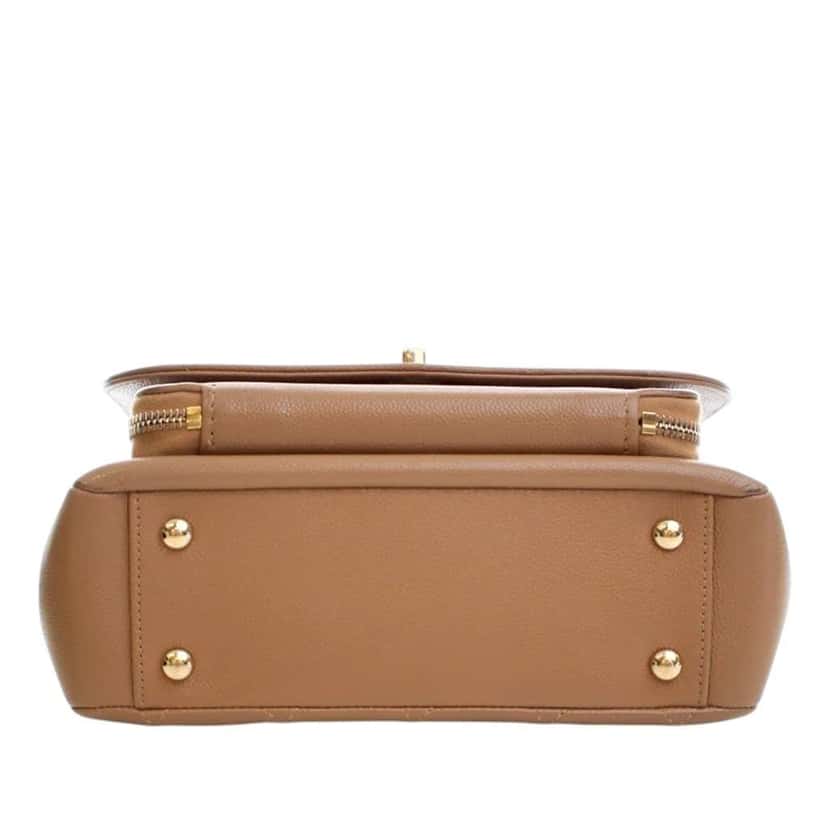 Chanel Medium Quilted Caviar Business Affinity Flap Brown Leather Good condition - Inside View