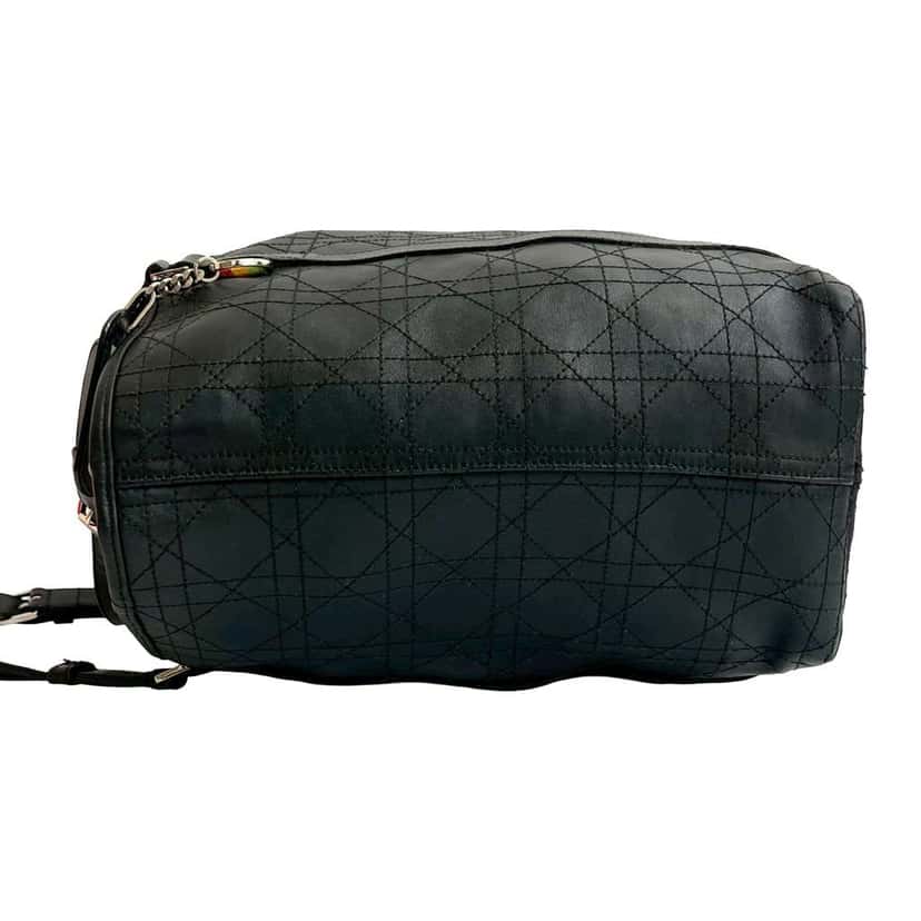 Dior Lambskin Cannage Soft Shopper Rasta Tote Black Leather Good condition - Box View
