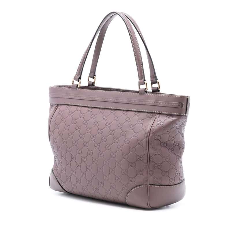 Gucci Guccissima Mayfair Tote Purple Leather Very good condition - Back View