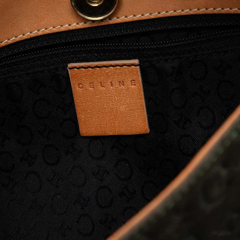 Celine C Macadam Suede Shoulder Bag Brown Leather Very good condition - Box View