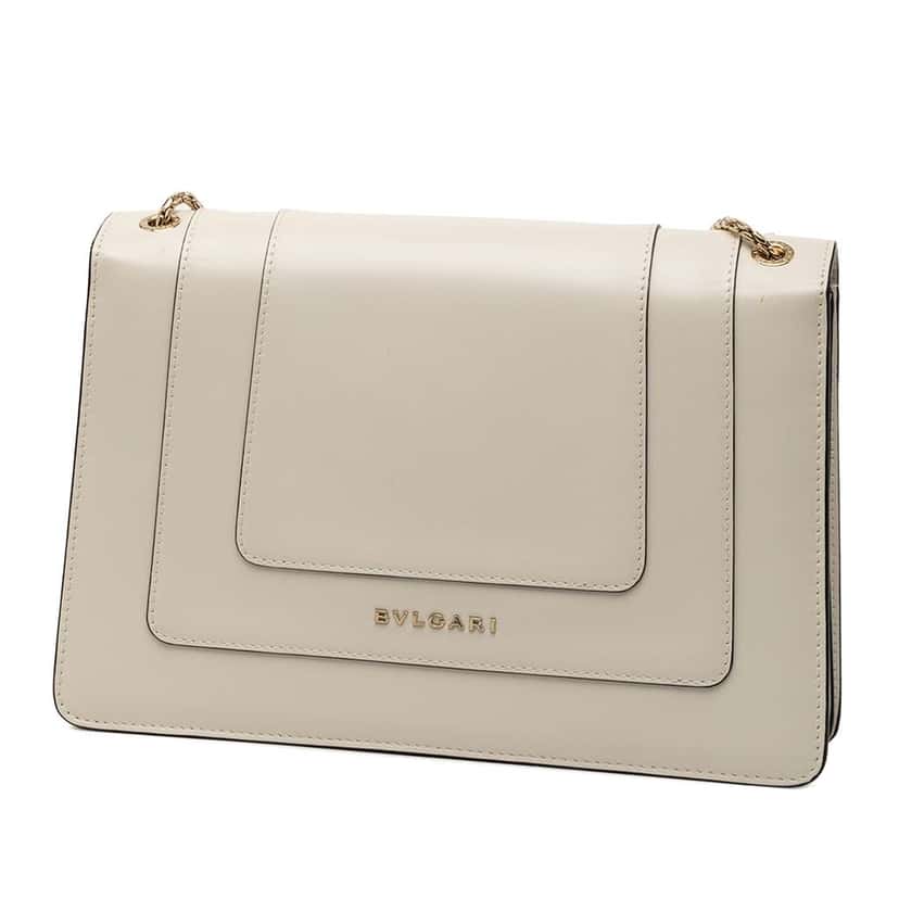 Bvlgari Medium Calfskin Floral Serpenti Forever Shoulder Bag Brown Leather Good condition - Back View