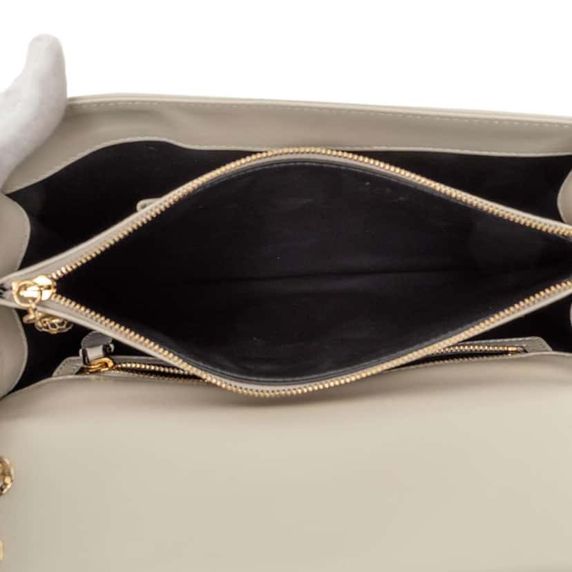 Bvlgari Medium Calfskin Floral Serpenti Forever Shoulder Bag Brown Leather Good condition - Model View