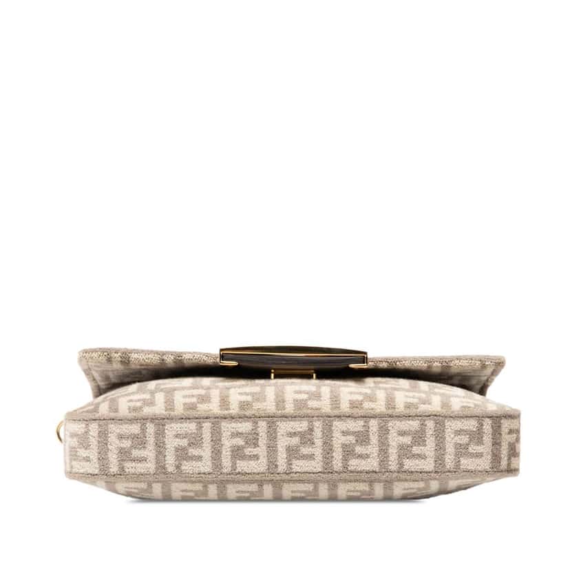 Fendi Zucchino Velvet Baguette Phone Pouch Satchel Brown Velvet Very good condition - Inside View