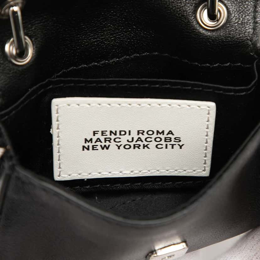 Fendi Nano Leather Maxi Handle Baguette Black Leather Very good condition - Box View