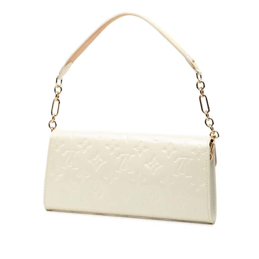 Louis Vuitton Monogram Vernis Sunset Boulevard White Leather Good condition - Back View