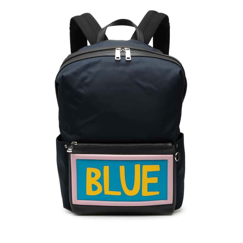 Fendi Nylon Vocabulary Blue Backpack Blue Very good condition - Front View