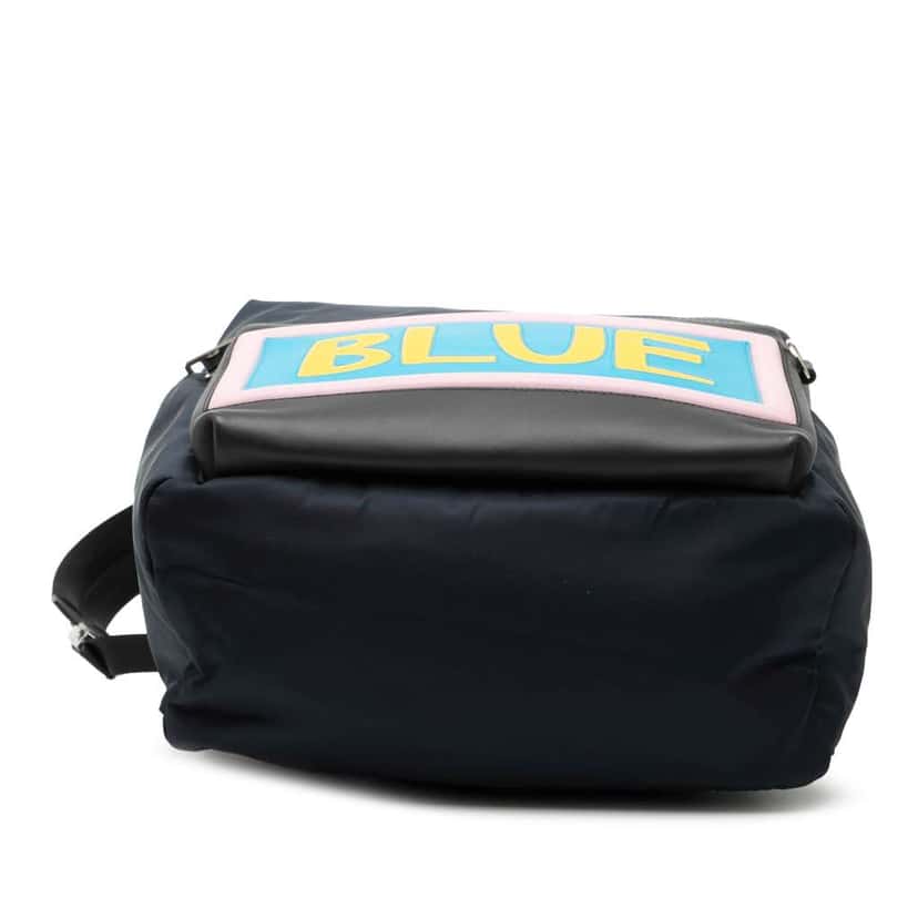Fendi Nylon Vocabulary Blue Backpack Blue Very good condition - Inside View