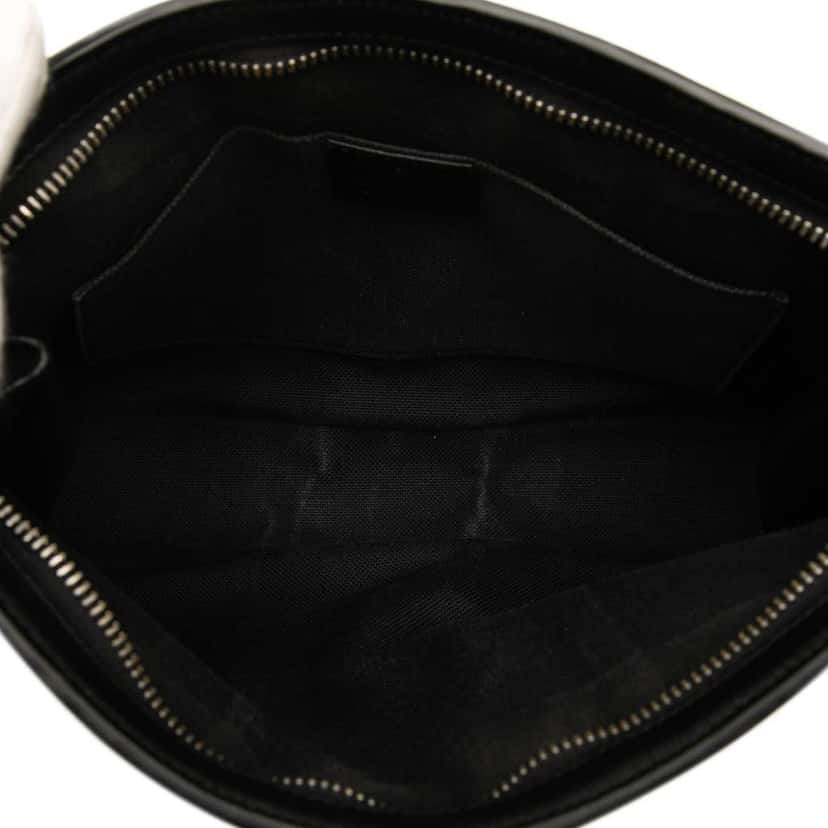 Gucci GG Supreme Web Clutch Black Canvas Good condition - Model View