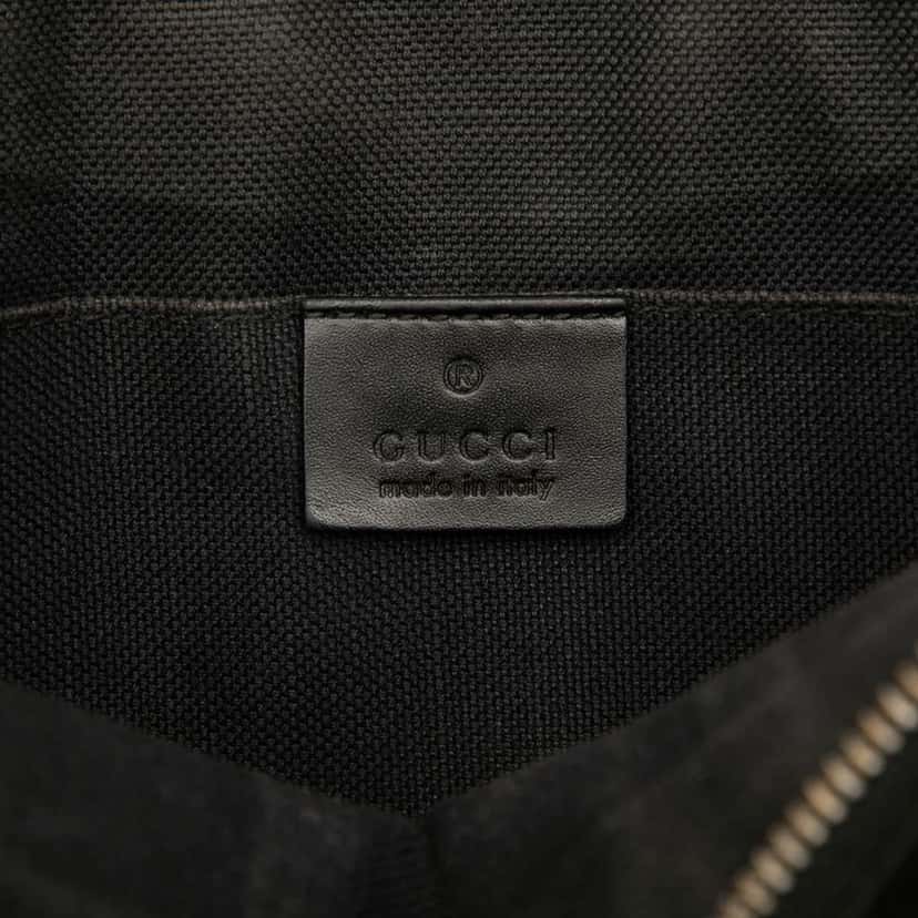Gucci GG Supreme Web Clutch Black Canvas Good condition - Box View