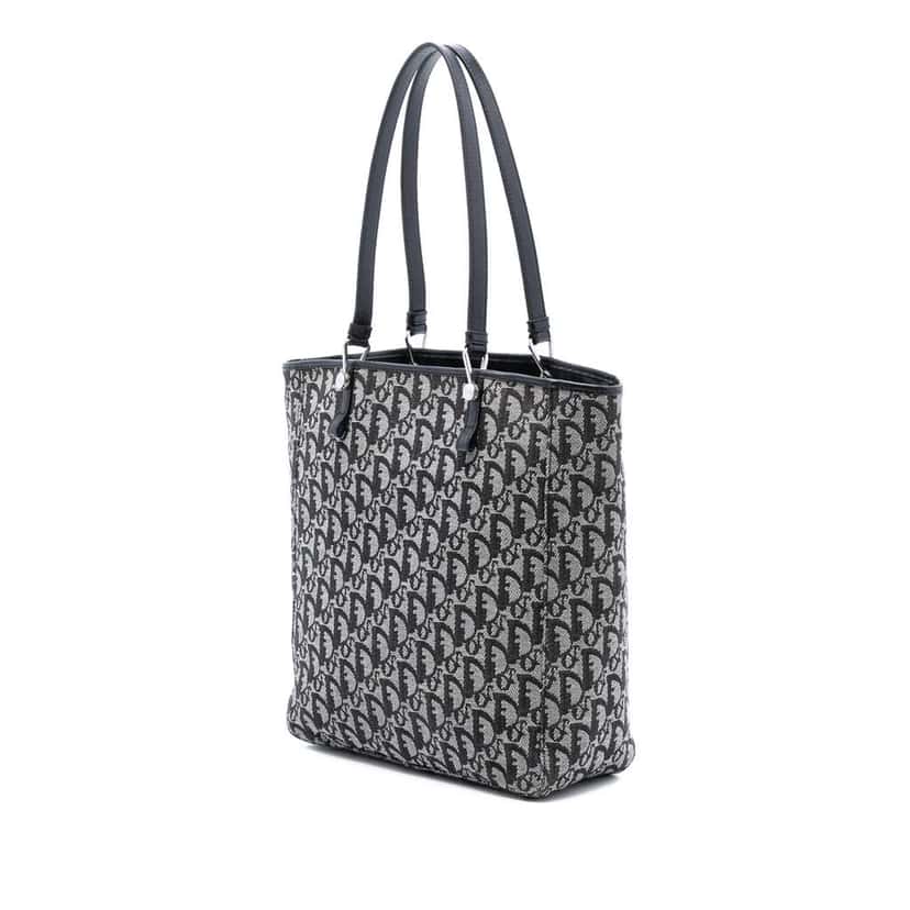 Dior Diorissimo Trotter Canvas Tote Black Canvas Good condition - Back View