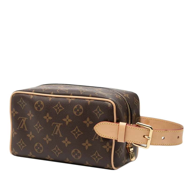 Louis Vuitton Monogram Locker Dopp Kit Clutch Brown Good condition - Back View
