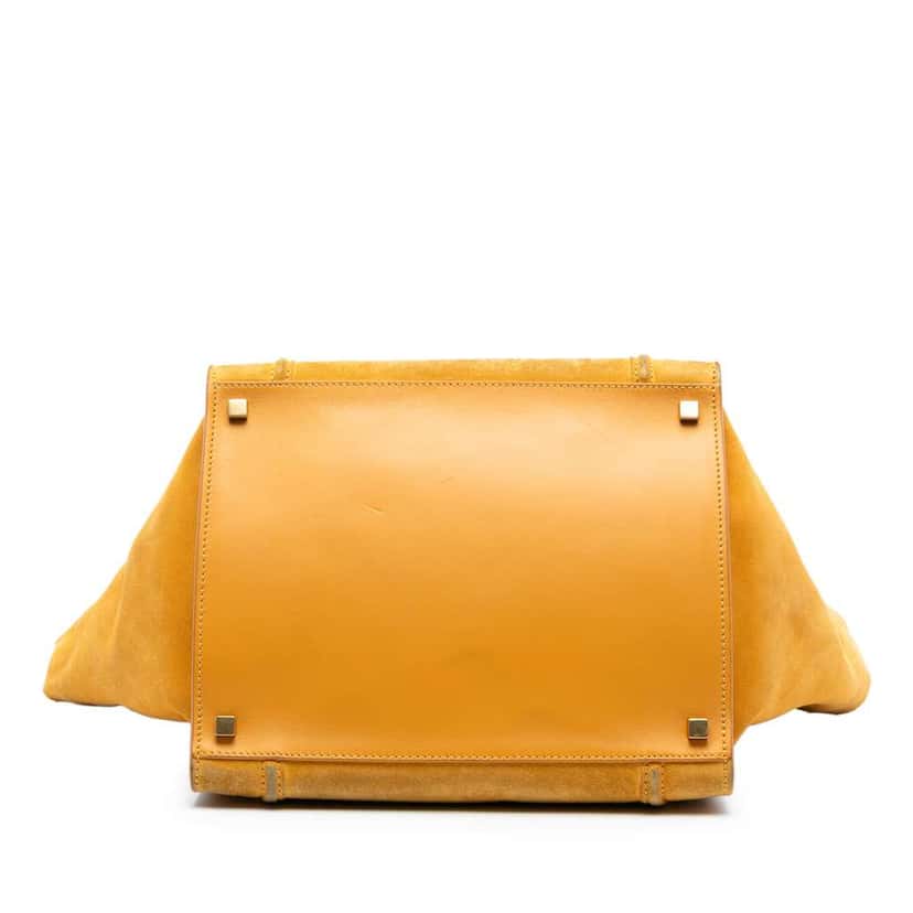 Celine Medium Suede Phantom Luggage Tote Yellow Leather Good condition - Inside View