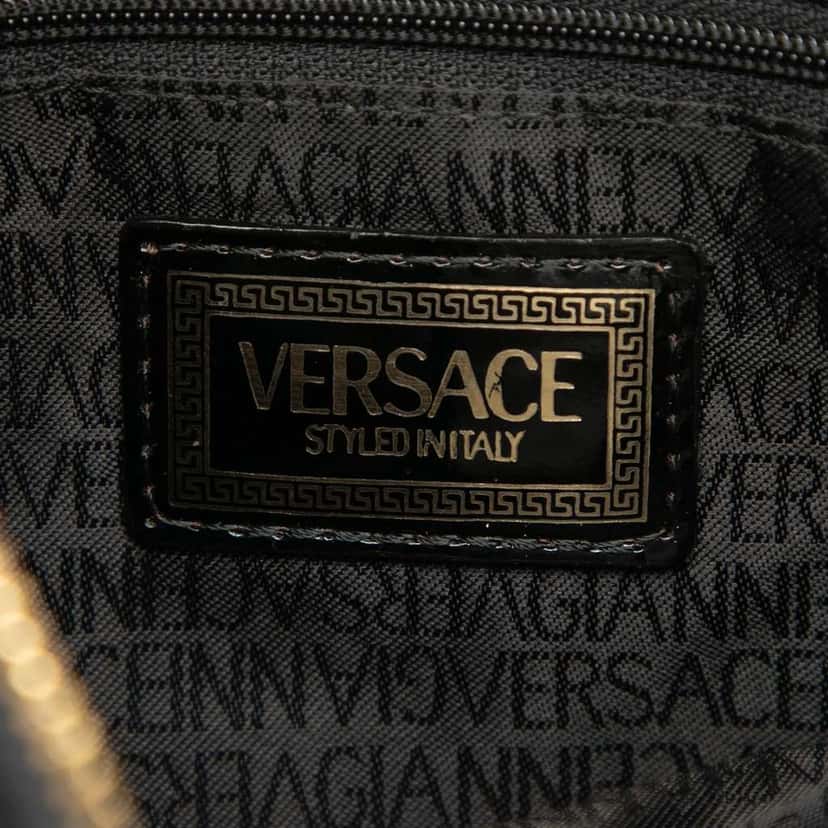 Versace Leather Medusa Shoulder Bag Black Leather Very good condition - Box View