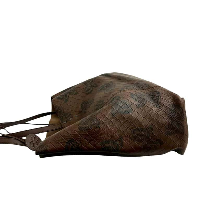 Bottega Veneta Nappa Intrecciomirage Butterfly Tote Brown Leather Good condition - Model View