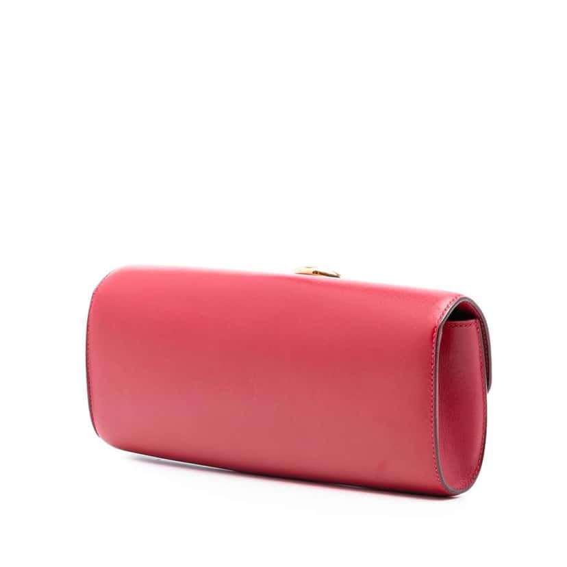 Hermès Tadelakt Egee Clutch Red Leather Very good condition - Back View