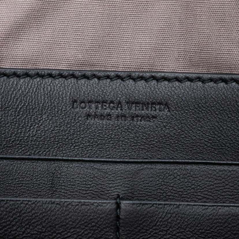 Bottega Veneta Nappa Intrecciato Clutch Black Leather Good condition - Box View