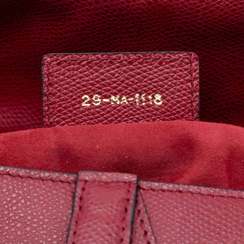 Dior Grained Calfskin Saddle Bag Red Leather Good condition - Box View