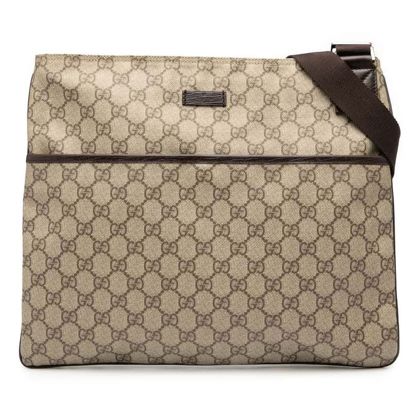 Gucci GG Supreme Crossbody Brown Canvas Very good condition - Front View