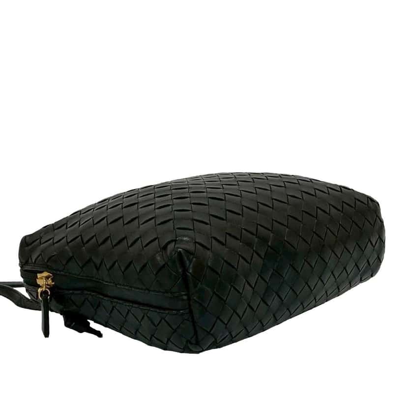 Bottega Veneta Mini Nappa Intrecciato Crossbody Black Leather Good condition - Inside View